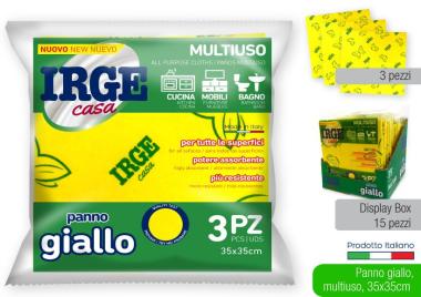 Panno multiuso giallo irge 3 pz