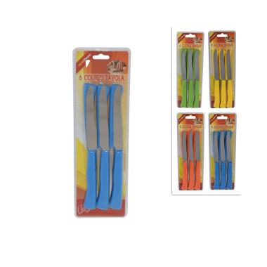 Coltelli set 6 pz da tavola 4 col.