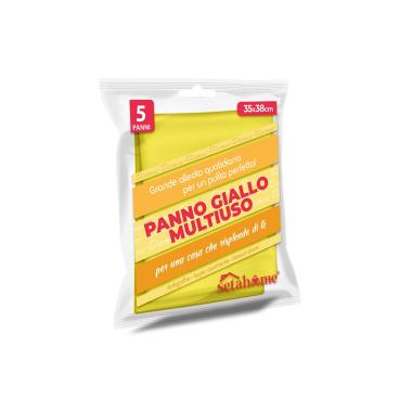 Panno Multiuso Giallo 35*38cm 5pz